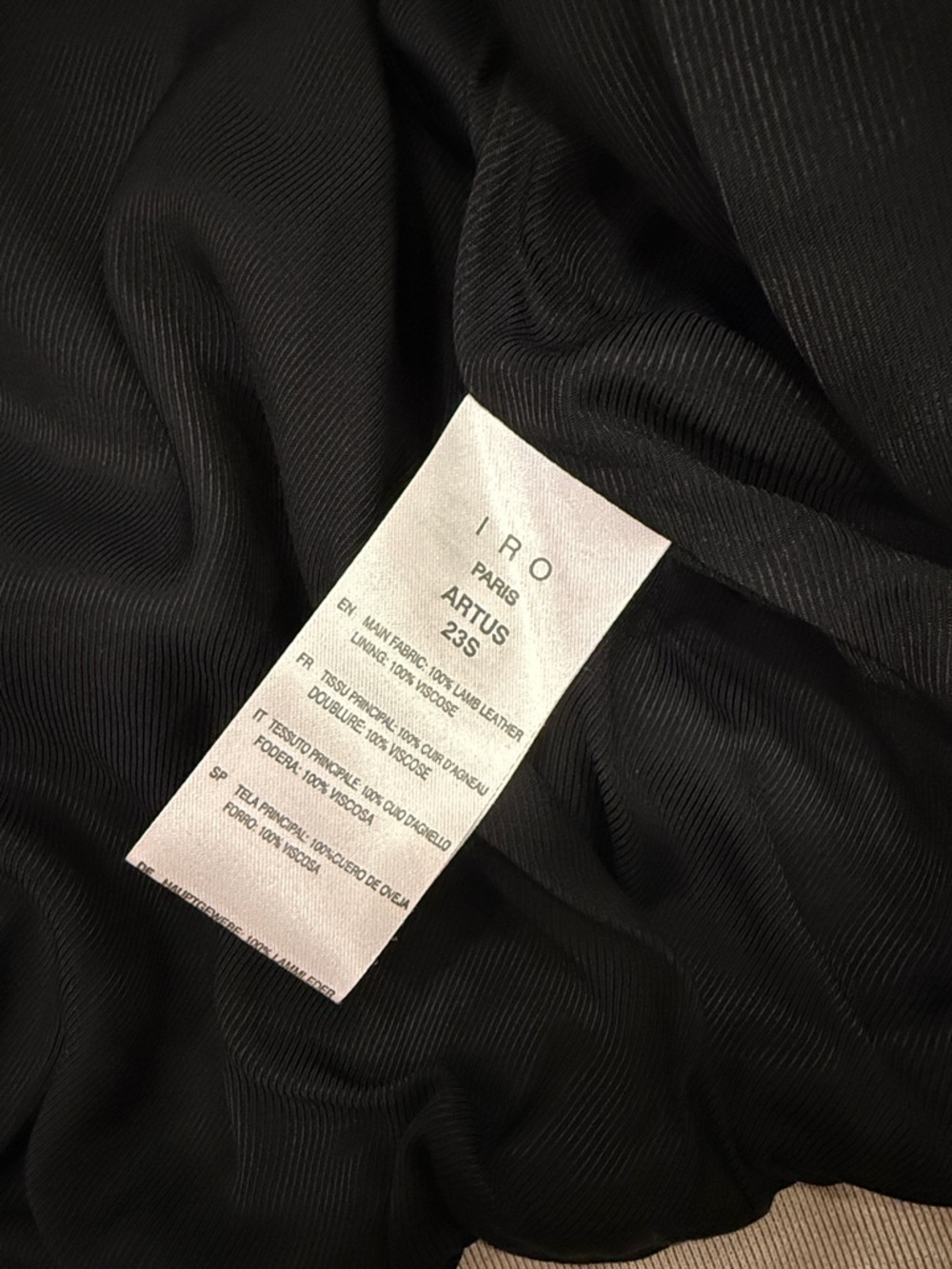Iro Women’s Leather Bomber Jacket - Picture 9 of 12